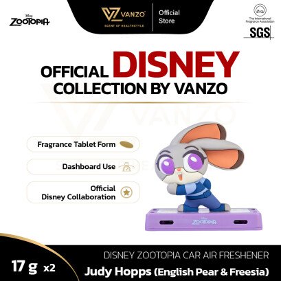 vanzo-disney-zootopia-car-air-freshener-judy-hopps-english-pear-17g-x-2